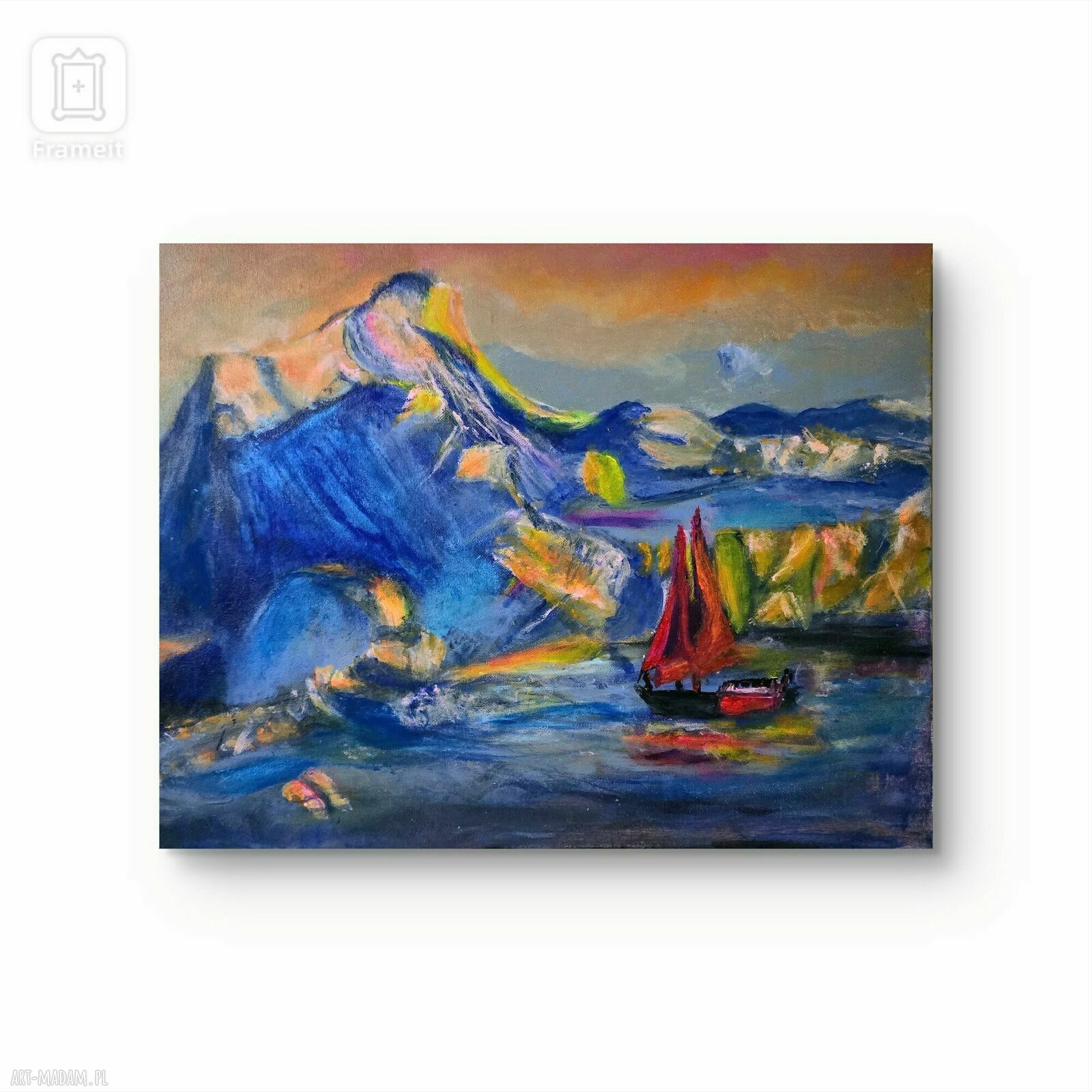 Obraz akrylowy na płótnie Grenlandia 40x50x2 cm - rękodzieło