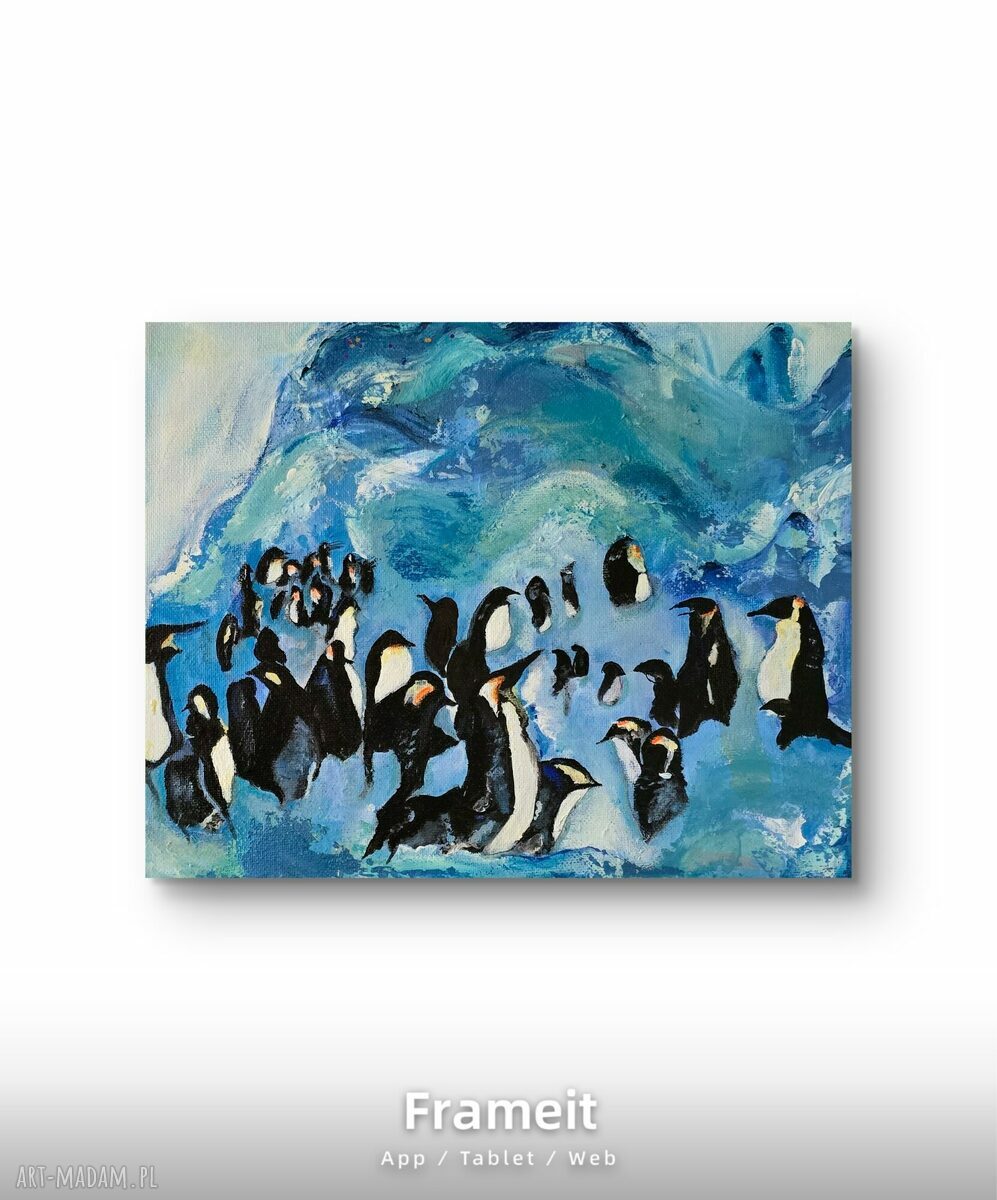 Obraz akrylowy Icebreakers 2 - pingwiny z Antarktydy 24x30x1 cm