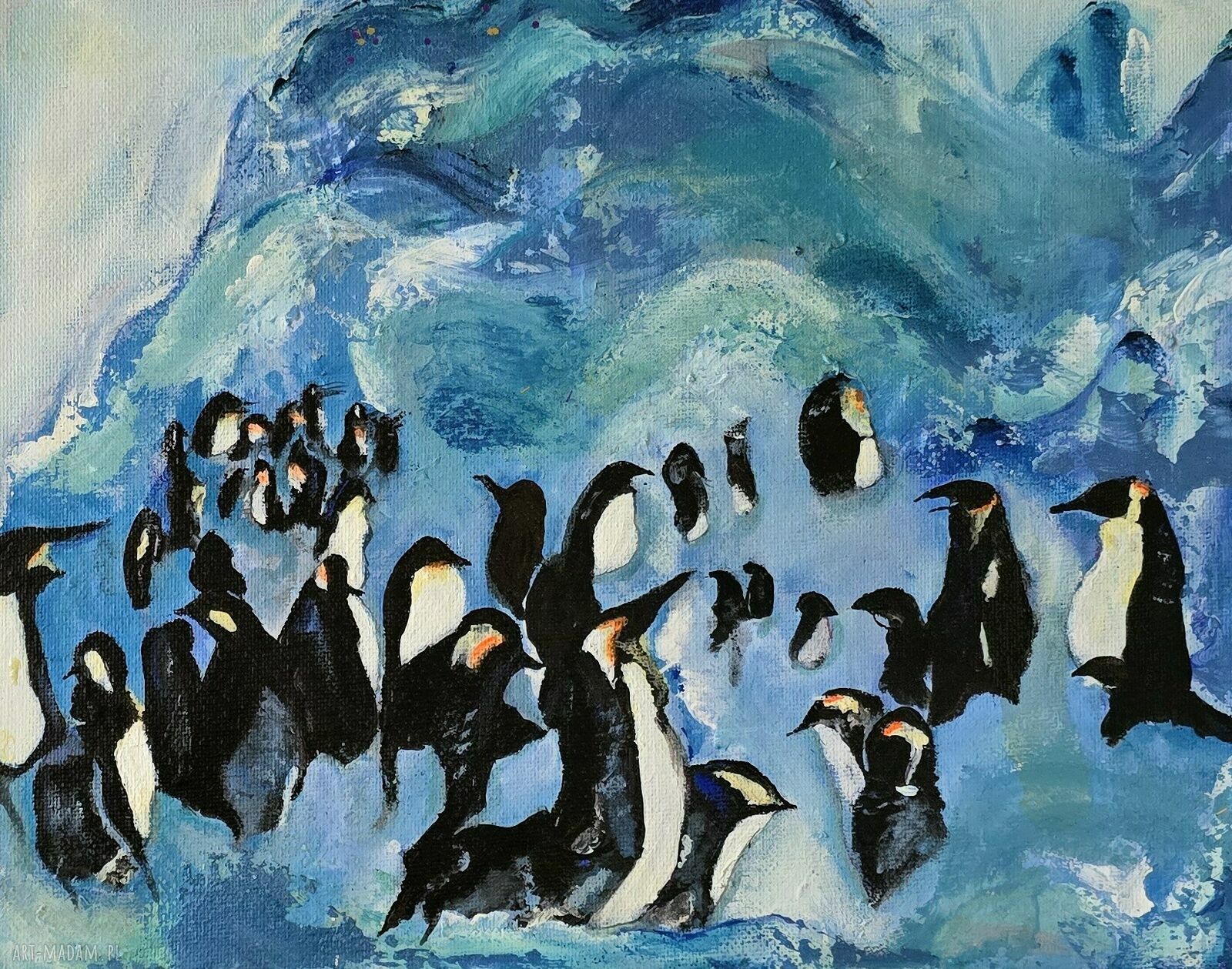 Obraz akrylowy Icebreakers 2 - pingwiny z Antarktydy 24x30x1 cm