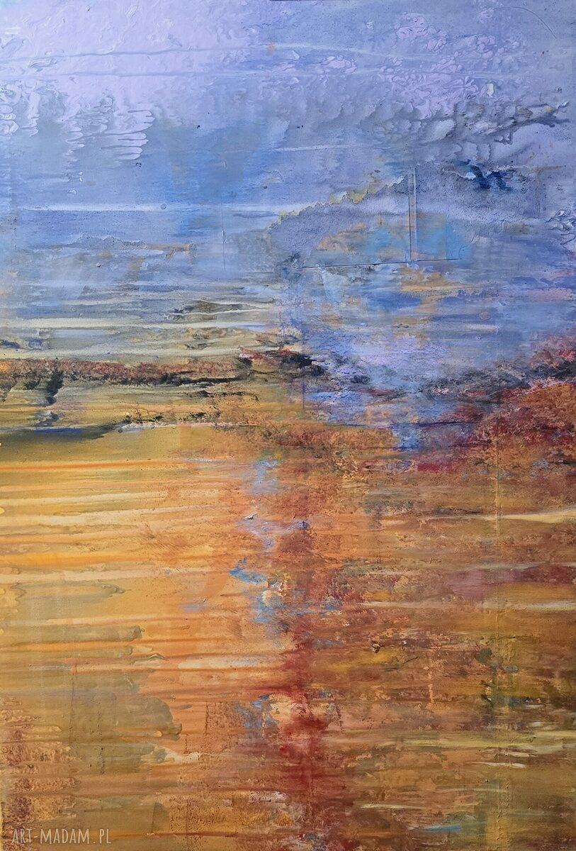 Abstrakcja tundra jesienna - obraz akrylowy na płótnie 100x70 cm