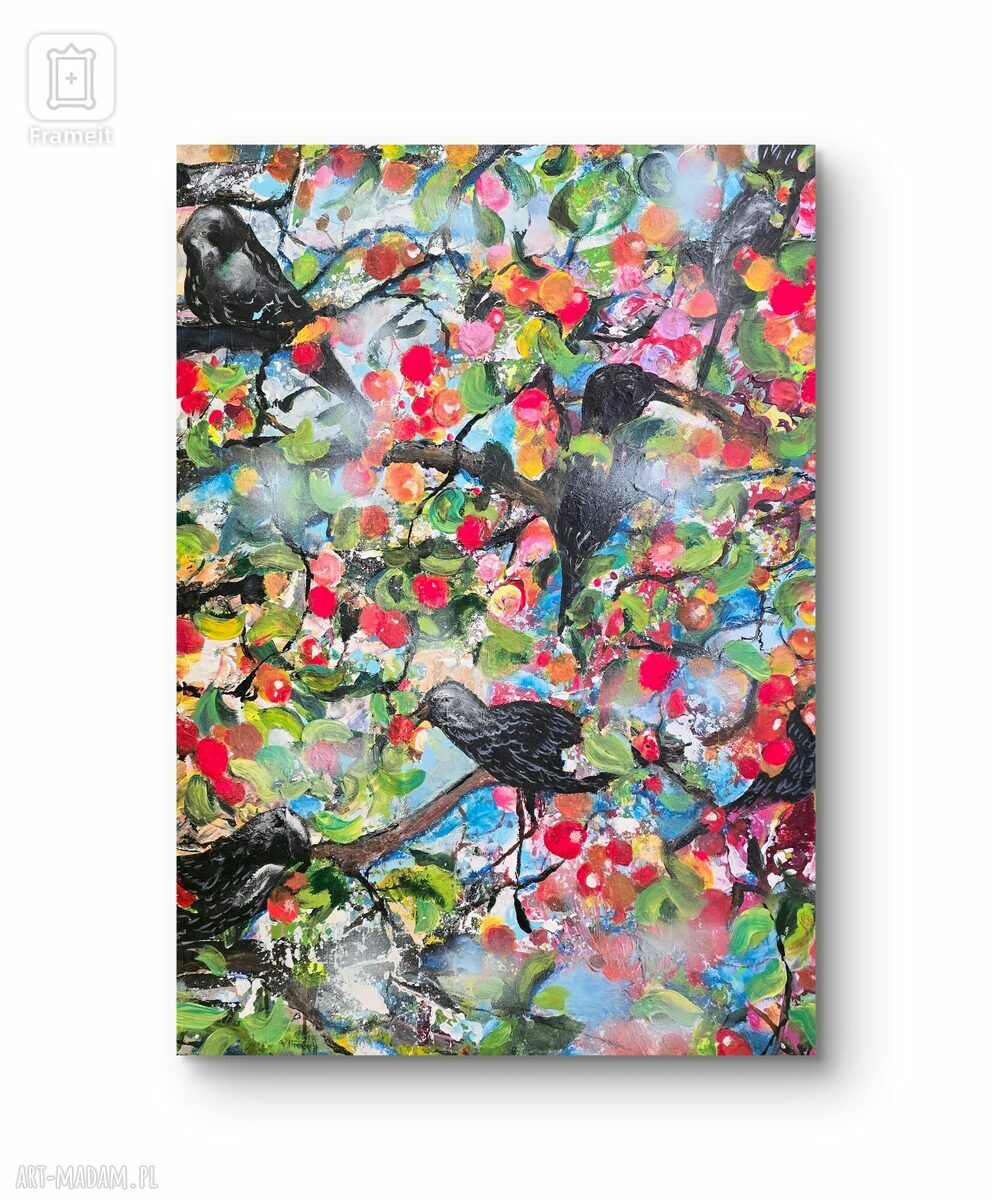 Obraz akrylowy na płótnie „Letnia uczta” 70x50x1 cm - ręcznie malowany