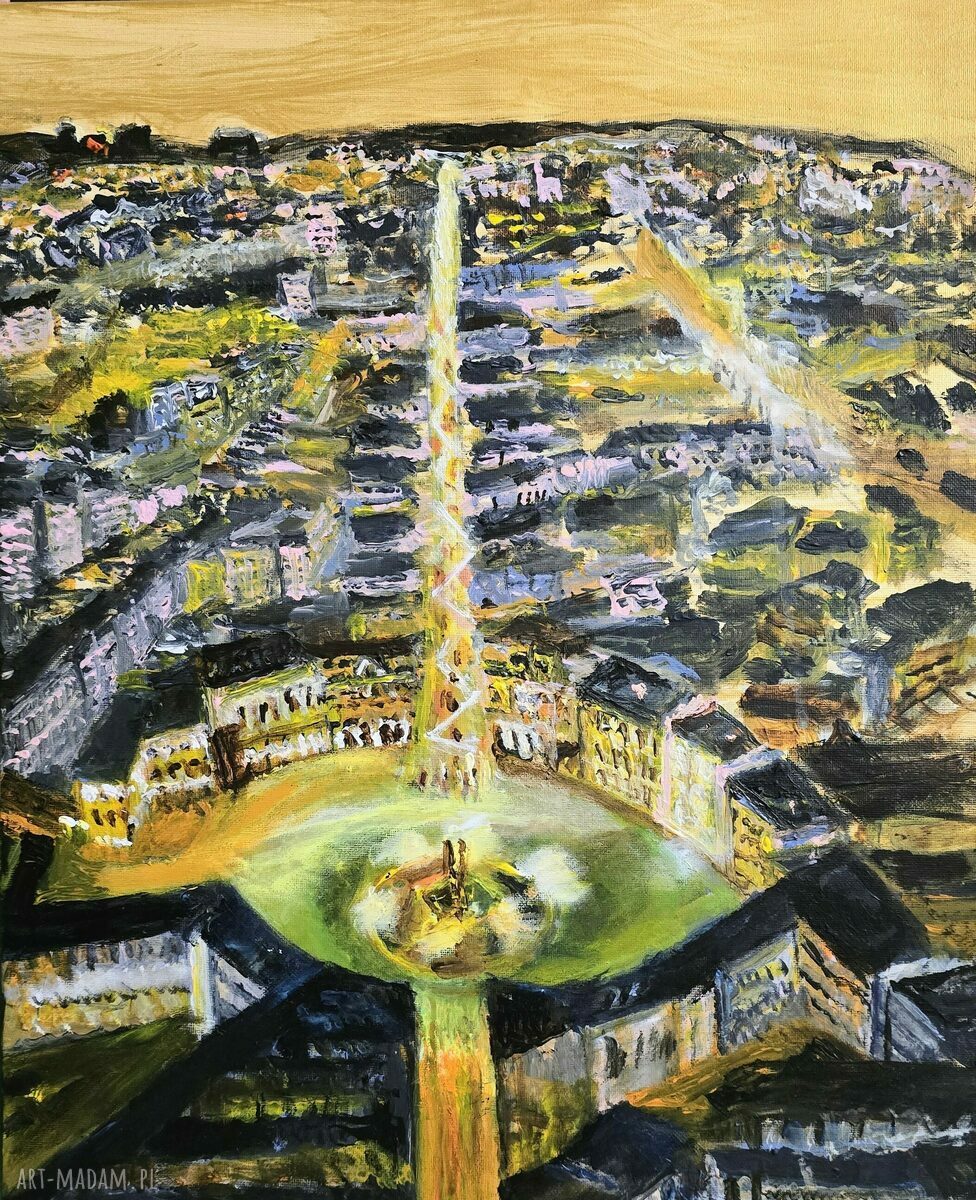 Ręcznie malowany obraz akrylowy Łódź 40x50 cm