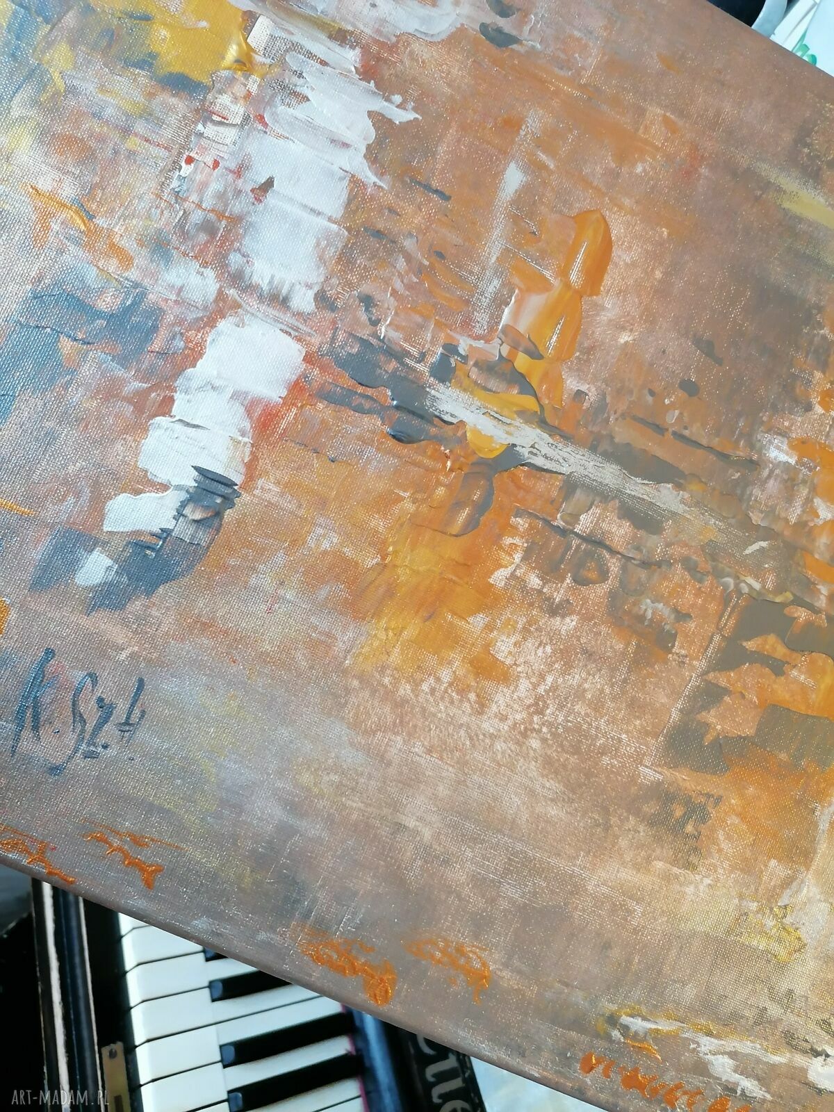 Obraz akrylowy „Aurum” 40x50 cm - abstrakcja Świąt Bożego Narodzenia