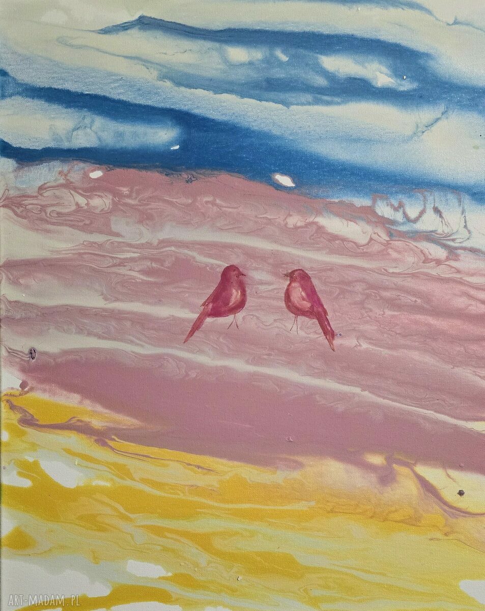 Obraz akrylowy „Nasze Randez-Vous” 50x40 cm - ręcznie malowany dla pary