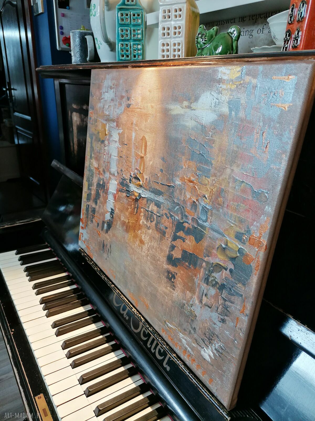 Obraz akrylowy „Aurum” 40x50 cm - abstrakcja Świąt Bożego Narodzenia