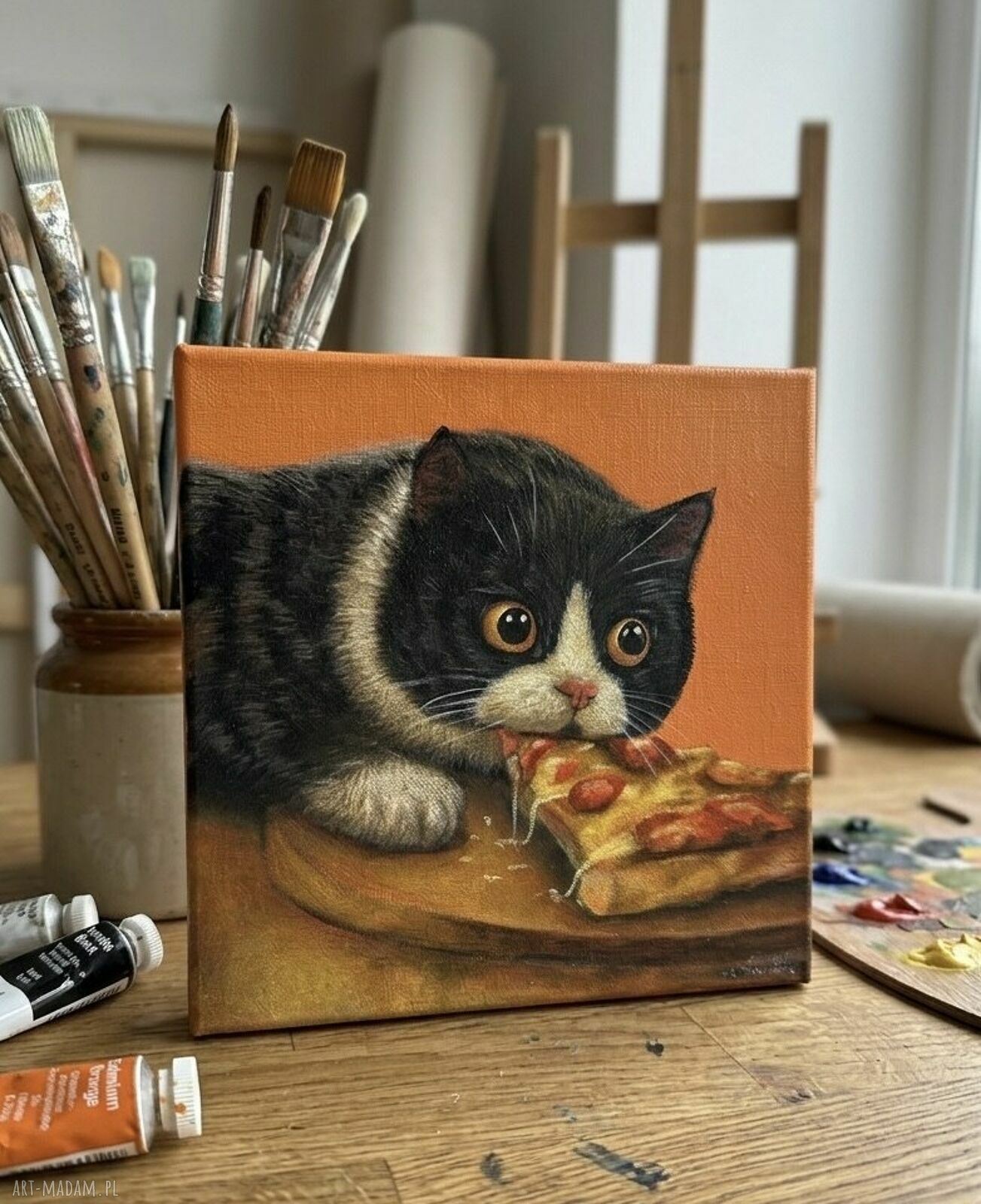 Obraz akrylowy „Przyczajony tygrys” 20x20 cm