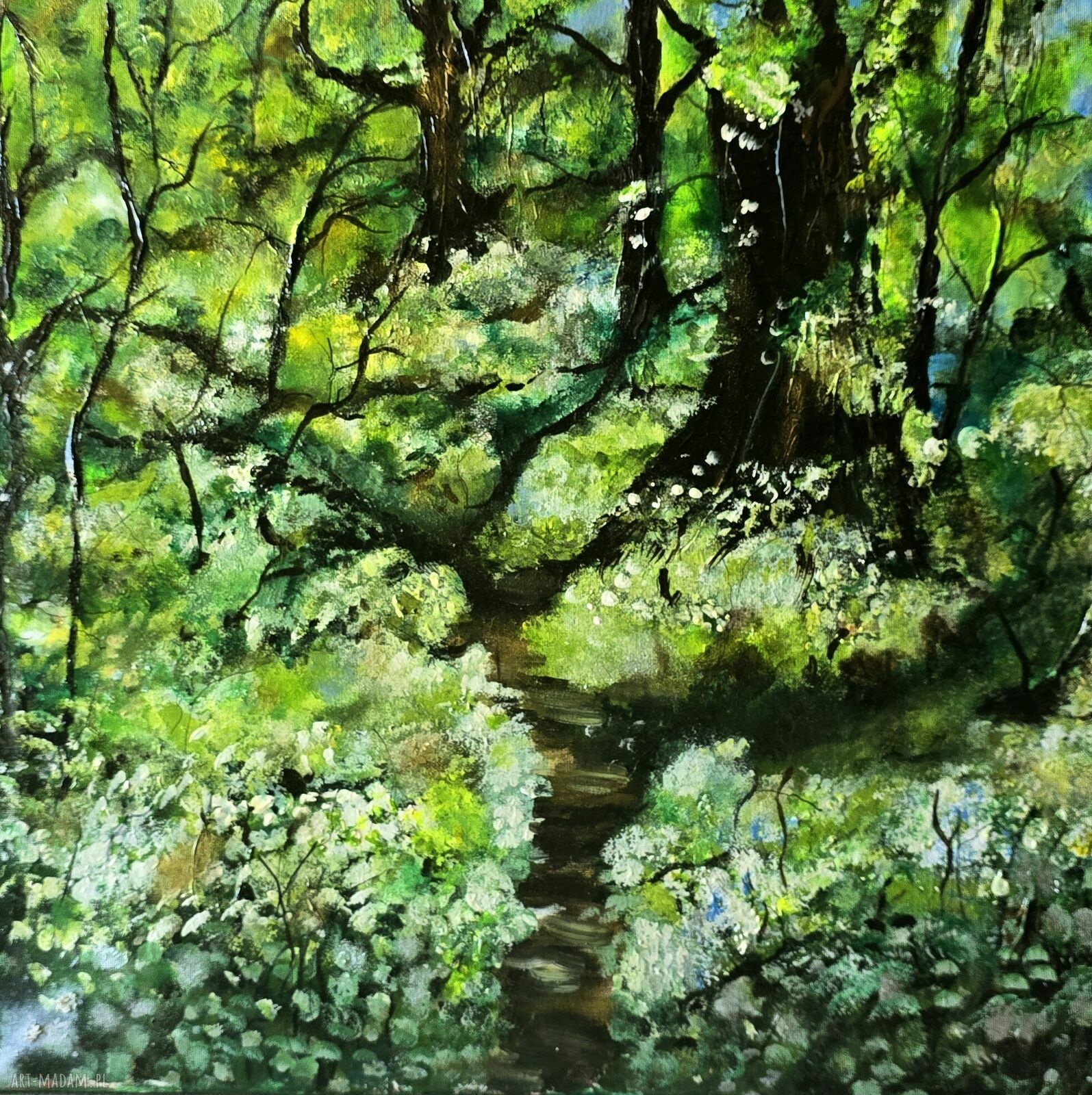 Obraz akrylowy Natura - kwiat na blejtramie 50x50 cm