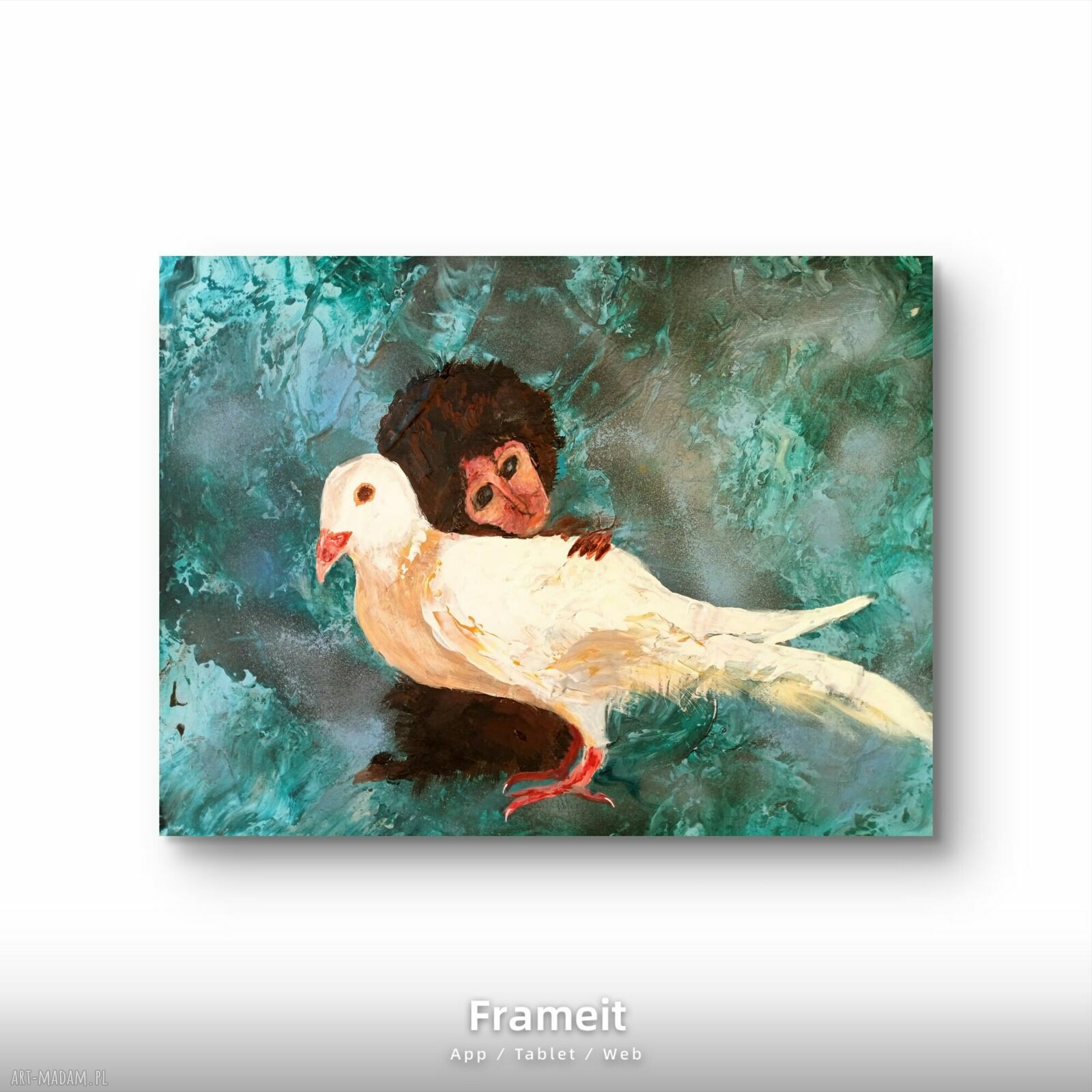 Obraz akrylowy "Empatia" - ręcznie malowany na płótnie 30x40 cm
