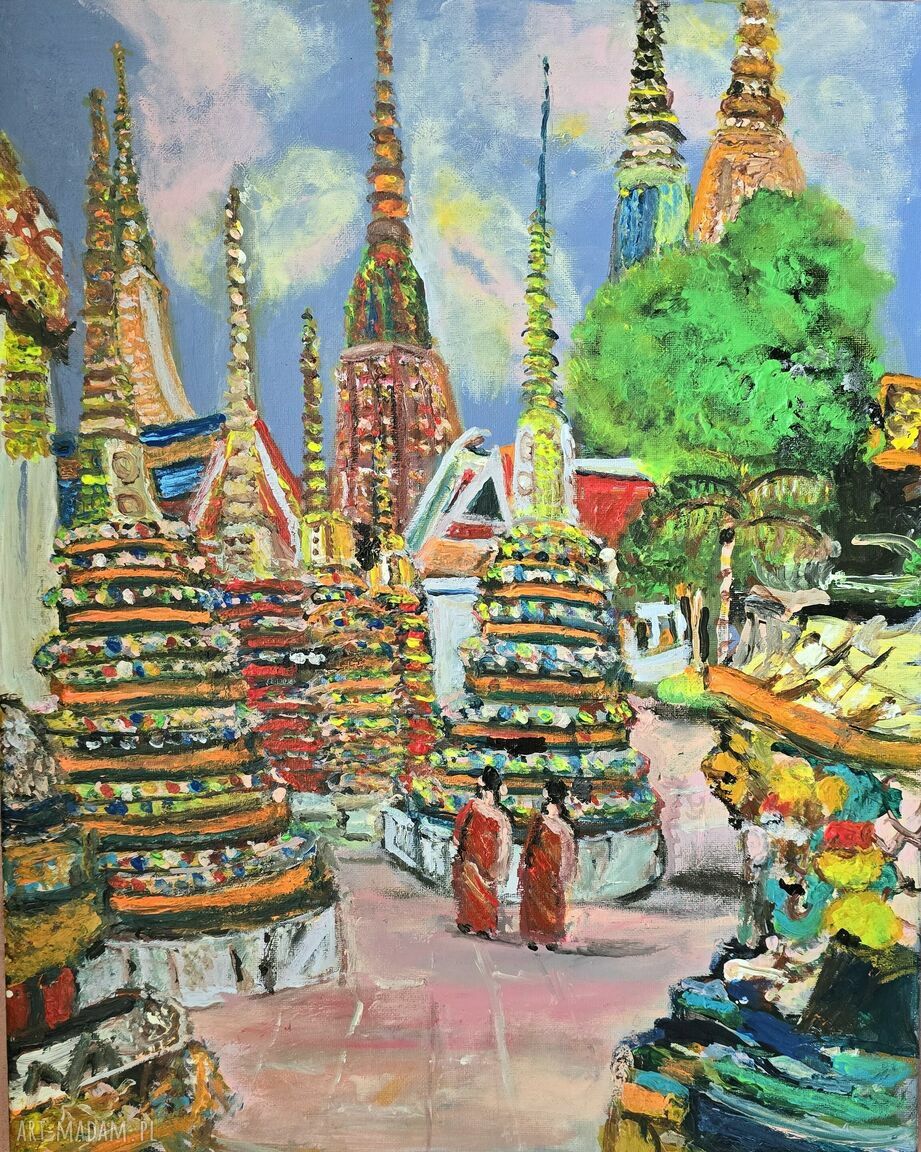 Obraz akrylowy „Tajlandia Bangkok” 50x40 cm - ręcznie malowany