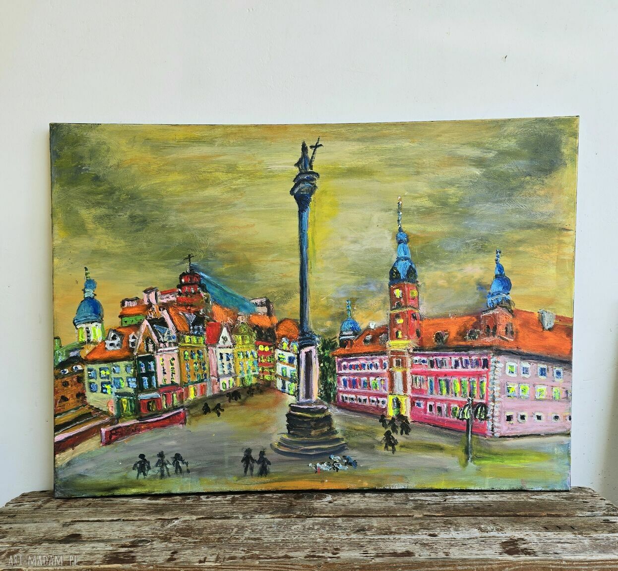 Obraz akrylowy „Warszawa Rynek” - ręcznie malowany krajobraz