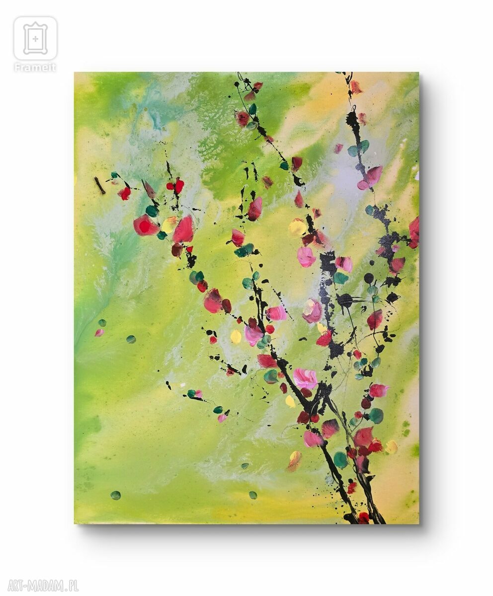 Obraz akrylowy „Wiosenne przebłyskami” - wiosenny las na blejtramie 50x40 cm