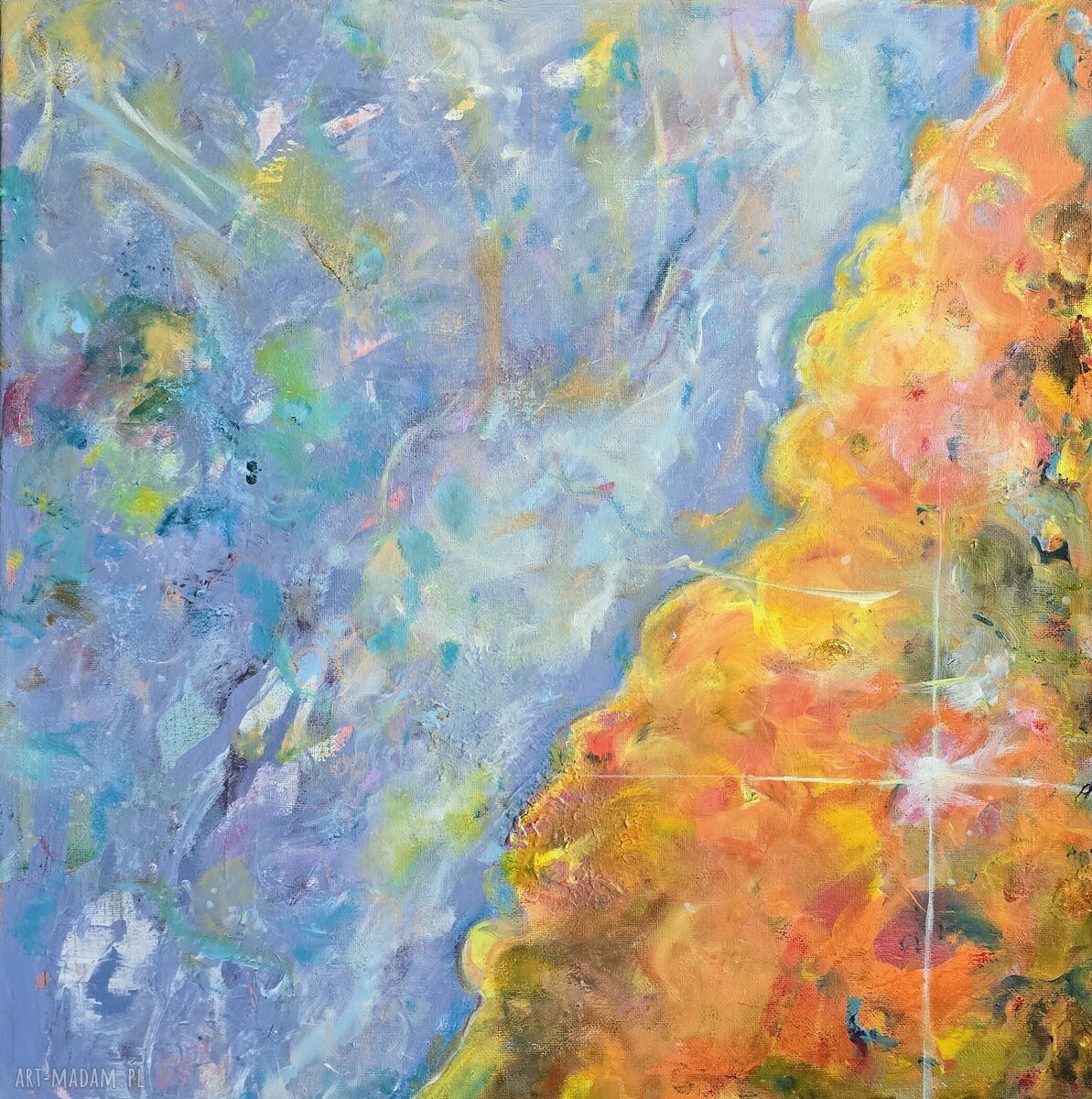 Ręcznie malowany obraz akrylowy „Mgławica Oriona 7” 50x70 cm - kosmos