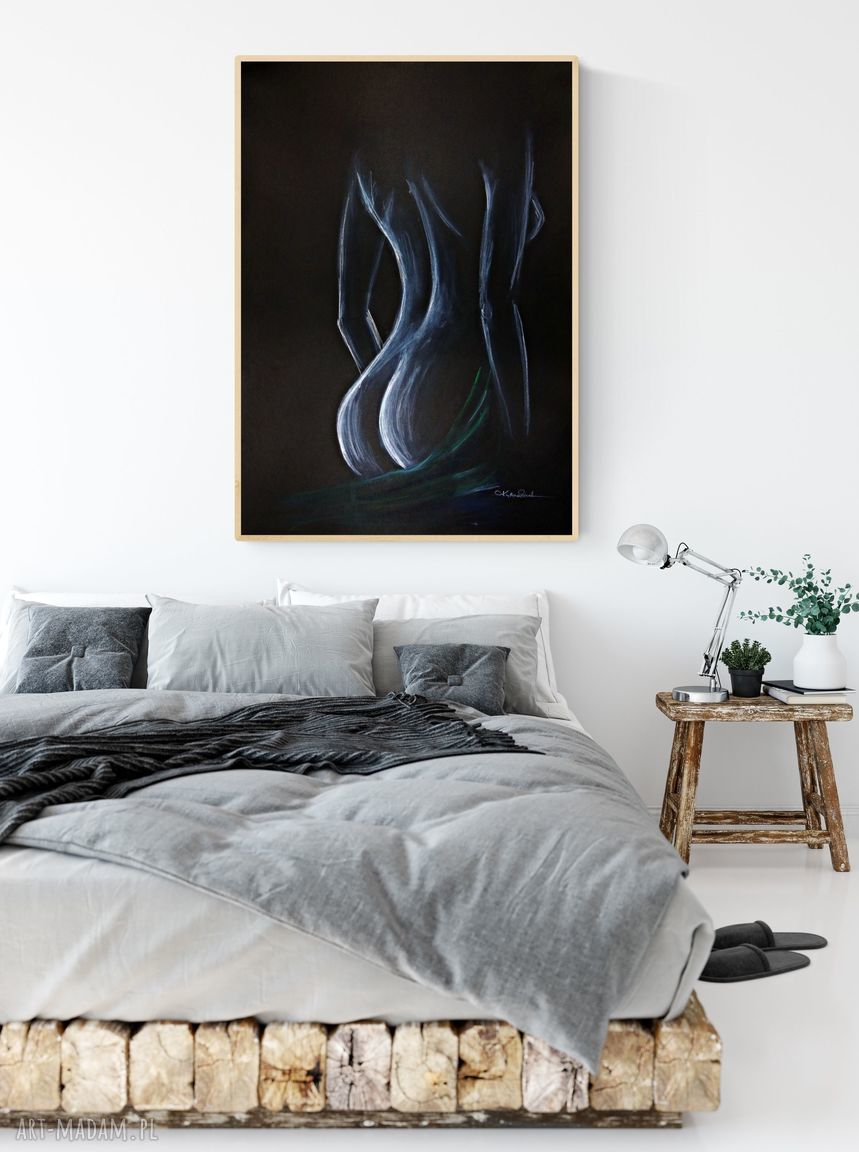 Obraz akt do sypialni 70x100 cm - subtelny i zmysłowy