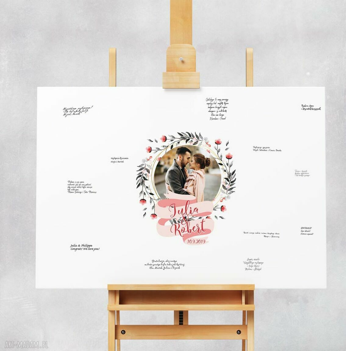 Obraz alternatywna księga gości 50x90 cm
