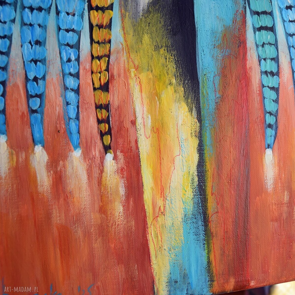 Obraz Anioł Kuglarz na zamówienie - ręcznie malowany akrylem 30x40