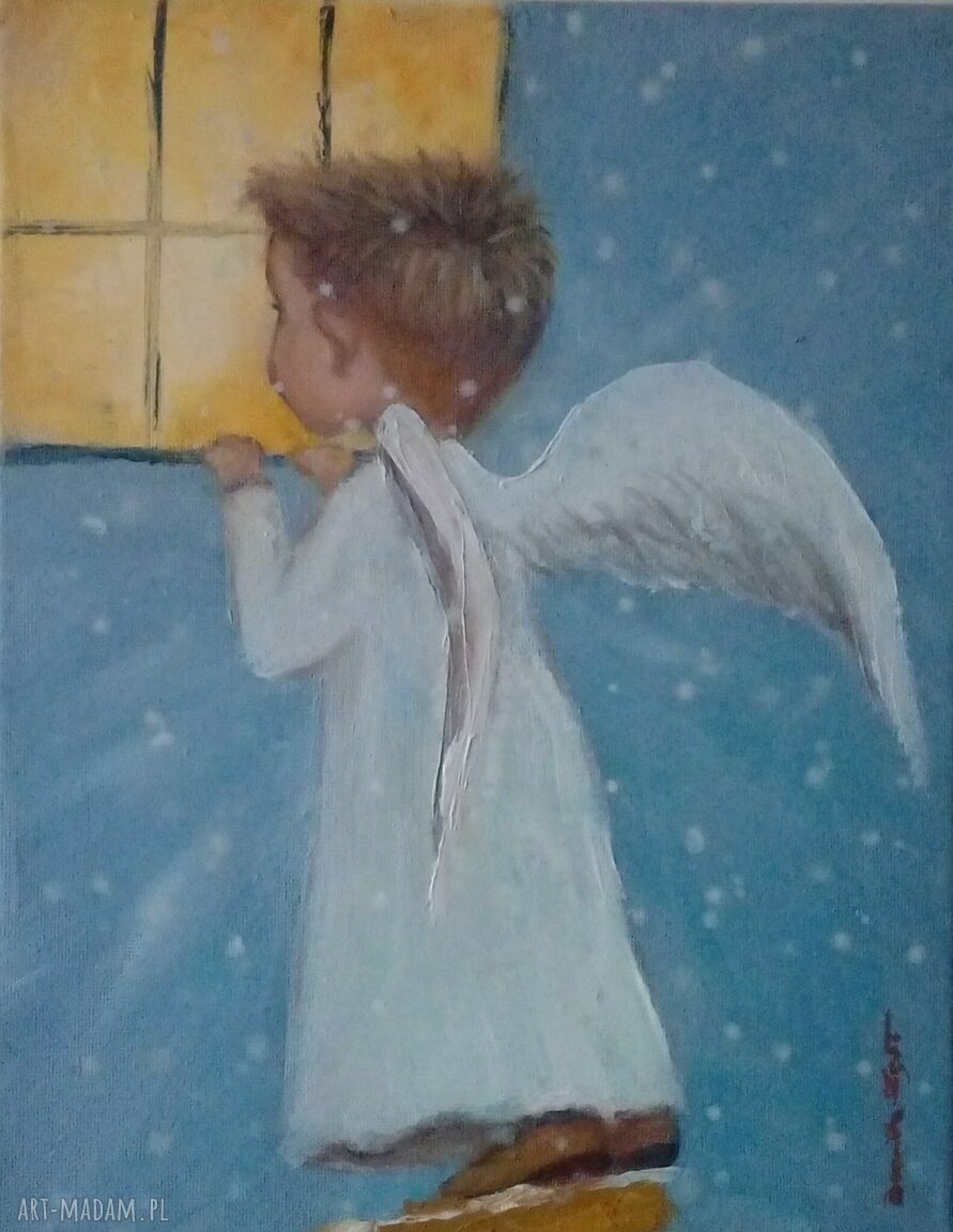 Obraz Aniołek I na płótnie 40x30 cm