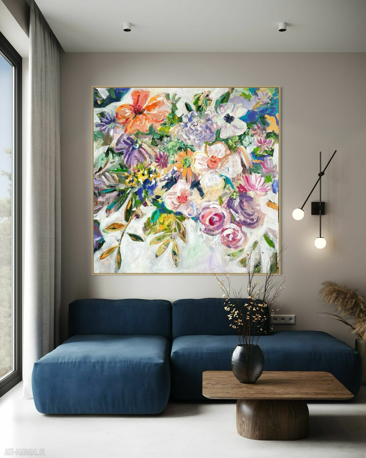 Obraz autorski malowany 110x110 cm