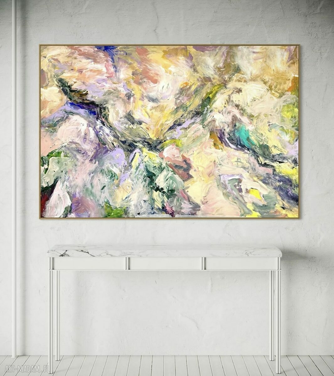Obraz autorski ręcznie malowany 115x160 cm - abstrakcja na płótnie (akryl)
