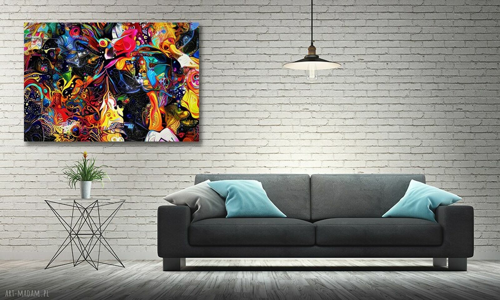 Kolorowy obraz canvas ABSTRAKCJA 58 120x80 - gotowy do zawieszenia