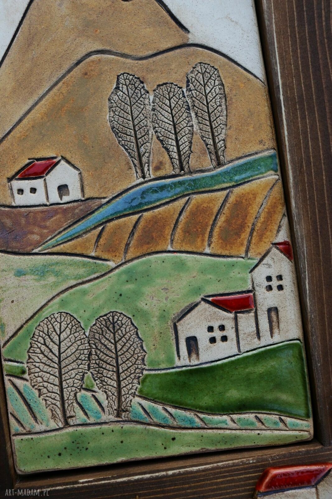 Obraz ceramiczny „Domki” do pokoju dziecka