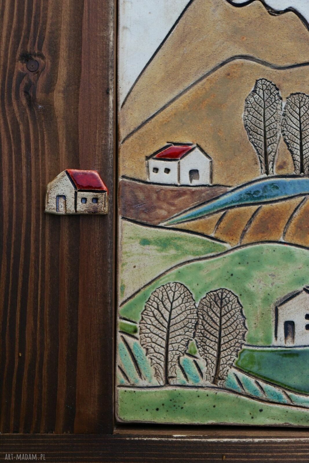 Obraz ceramiczny „Domki” do pokoju dziecka