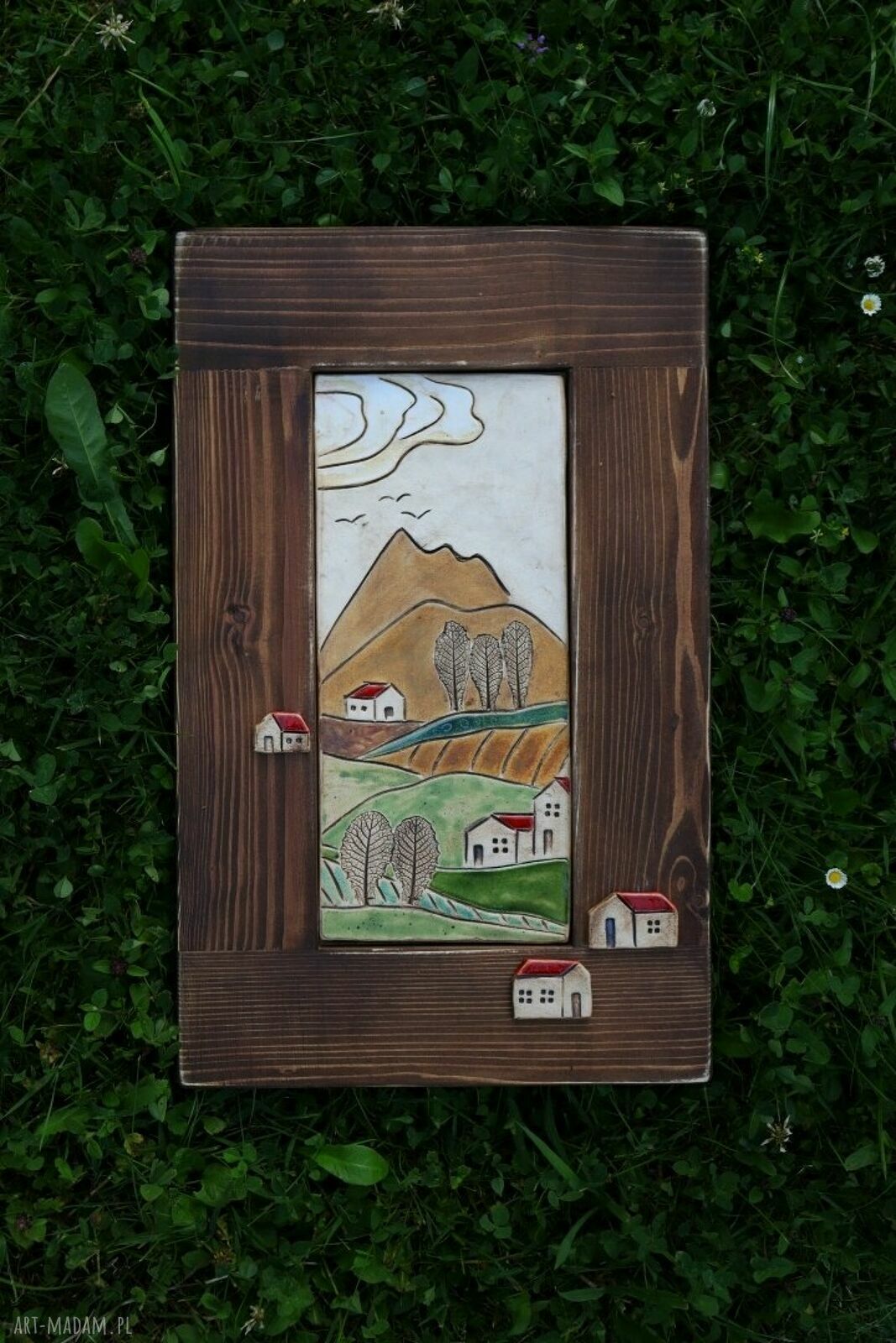 Obraz ceramiczny „Domki” do pokoju dziecka