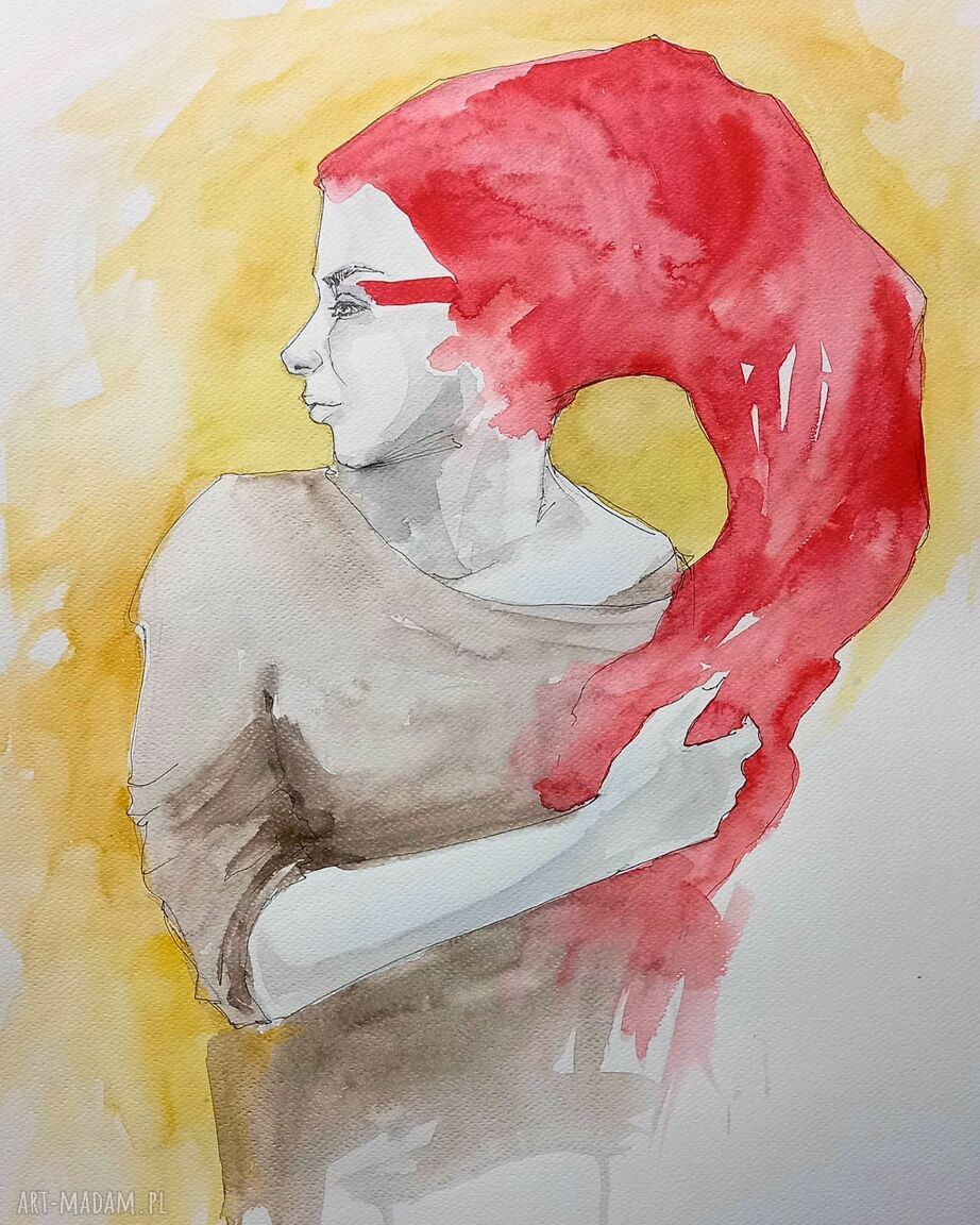Obraz dedykowany akwarela na zamówienie Adriany Laube (A2)