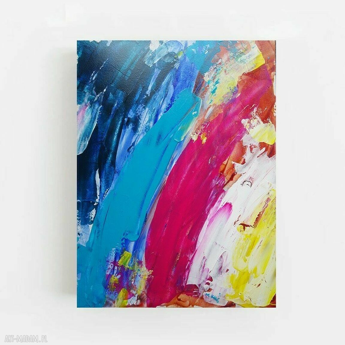 Obraz do salonu Abstrakcja dla odważnych II - akryl 30x40 cm (edycja limitowana)