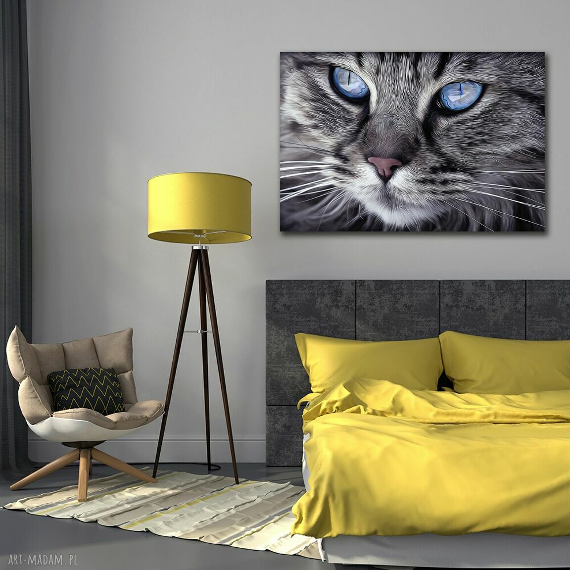 Obraz do salonu Kot K4 120x80 cm - zwierzęta w nowoczesnym stylu
