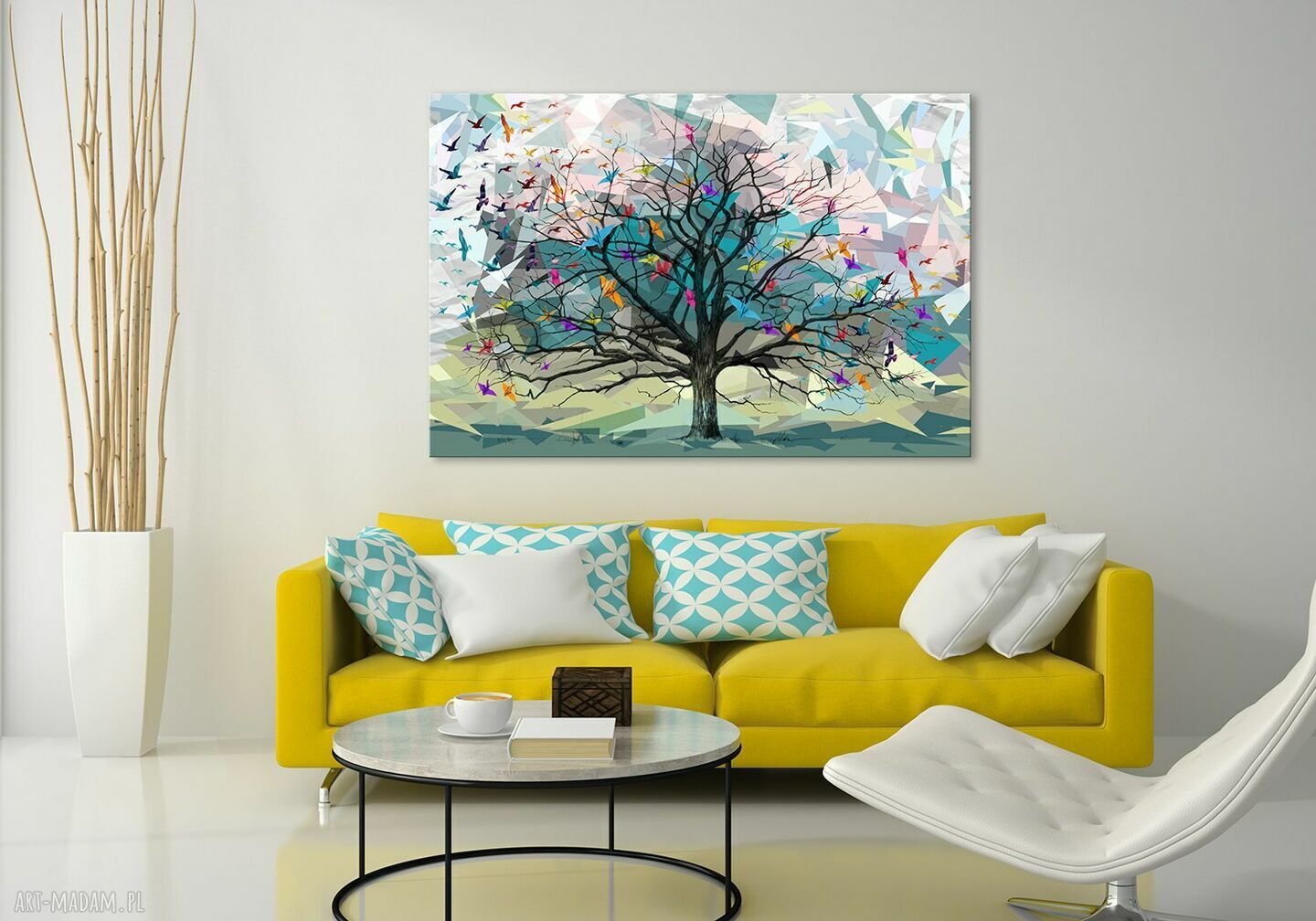 Obraz do salonu Drzewo Życia 120x80 cm na płótnie - kolorowe drzewo życia