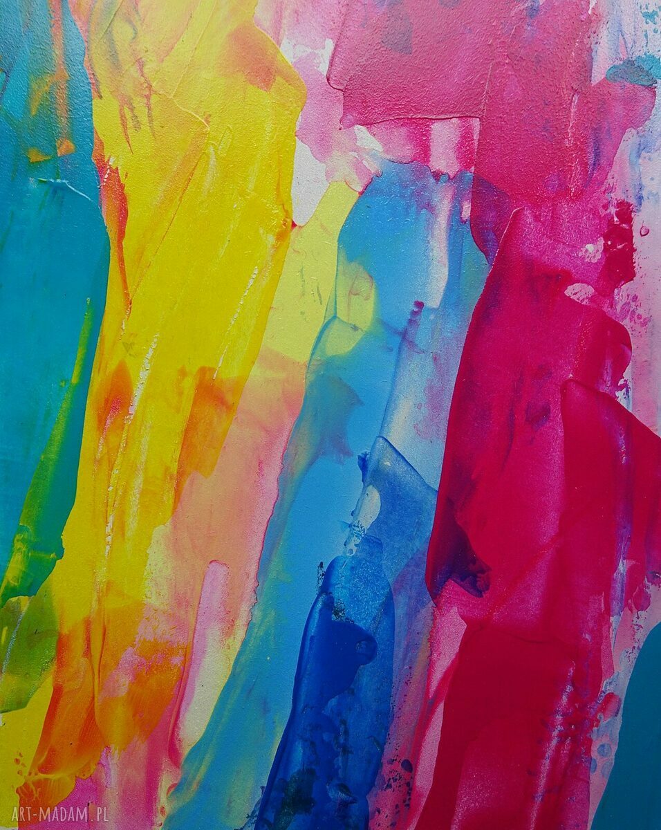 Obraz do salonu abstrakcja 30x40 cm - malarstwo akrylowe na zamówienie