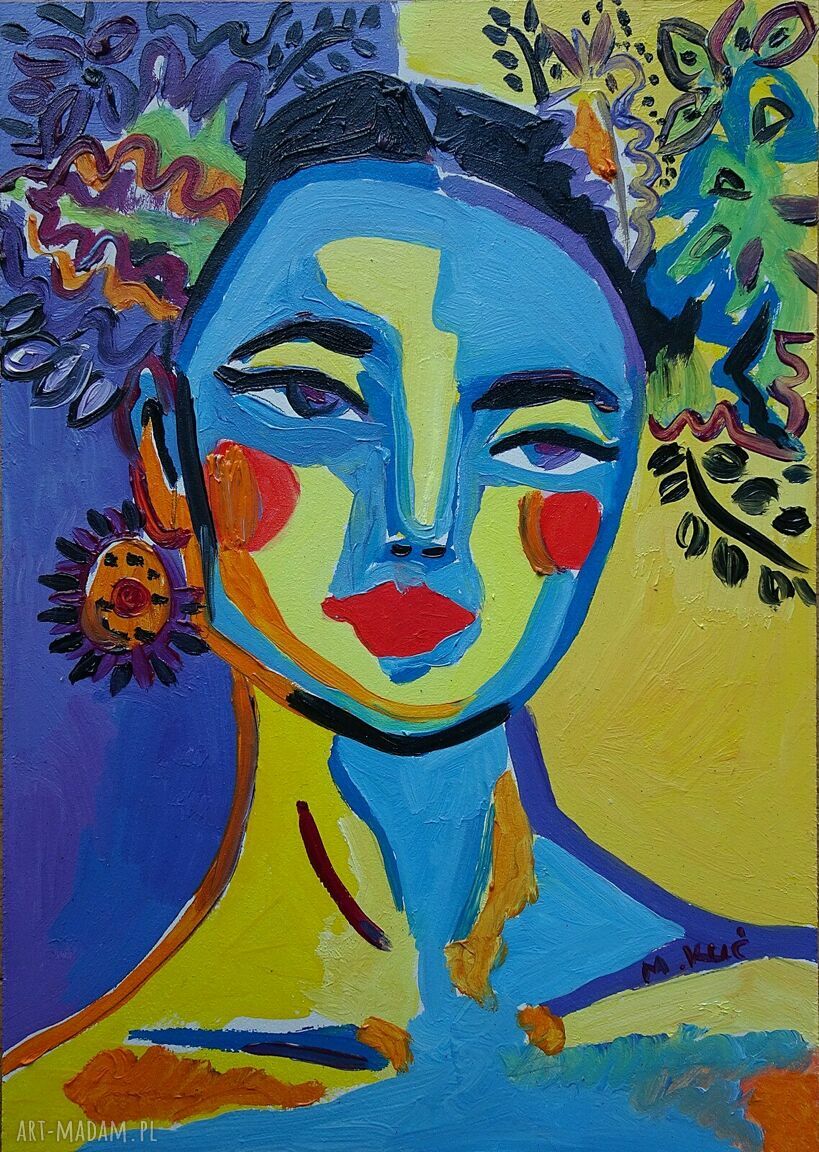 Obraz do salonu - portret hiszpanki Carmenlotsu