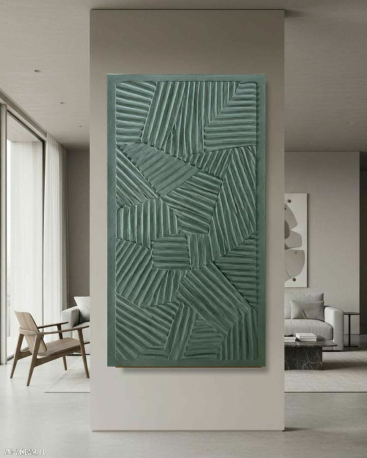 Obraz do salonu - reliefy ścienne na płótnie 80x160 cm
