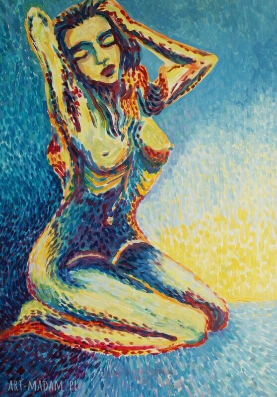 Akt kobiety - obraz olejny do salonu 100x70 cm (edycja limitowana)