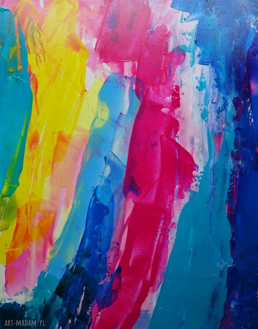 Obraz do salonu abstrakcja 30x40 cm - malarstwo akrylowe na zamówienie
