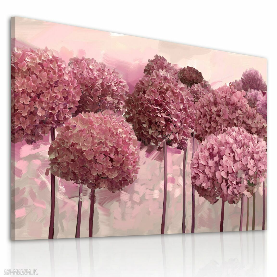 Obraz do salonu z hortensjami na płótnie 120x80 cm 03145