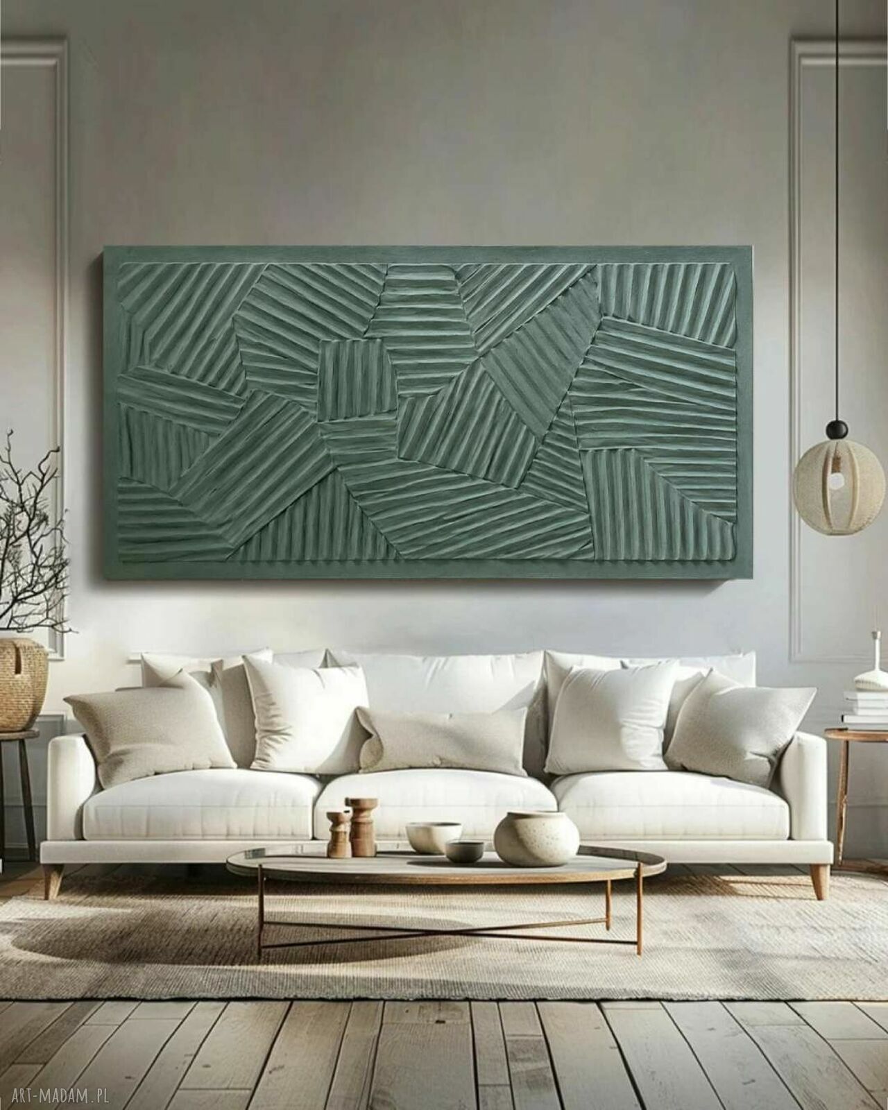 Obraz do salonu - reliefy ścienne na płótnie 80x160 cm