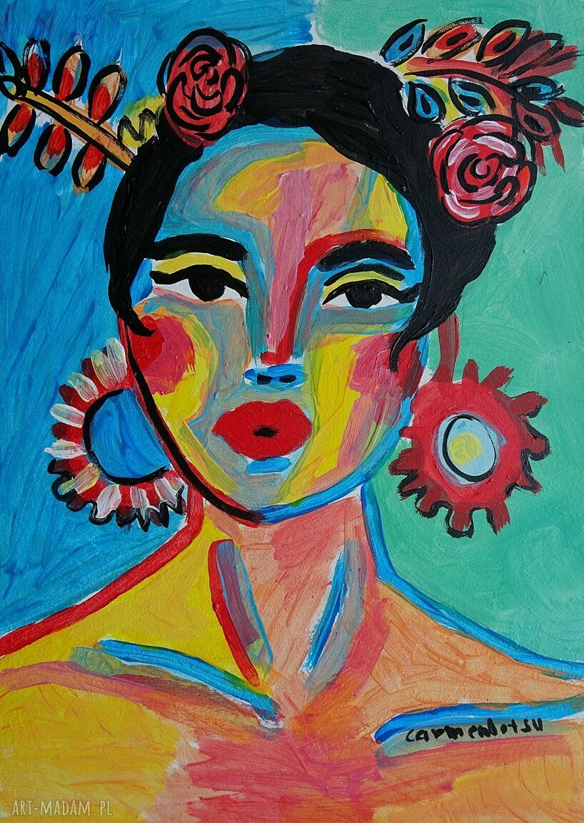 Obrazy Obraz Do Salonu Portret Hiszpanki Pop Art Carmenlotsu ღ Art Madampl 9315