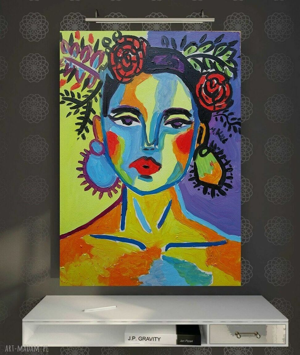 Obraz olejny Hiszpanka do salonu - portret na zamówienie A4 (edycja limitowana)