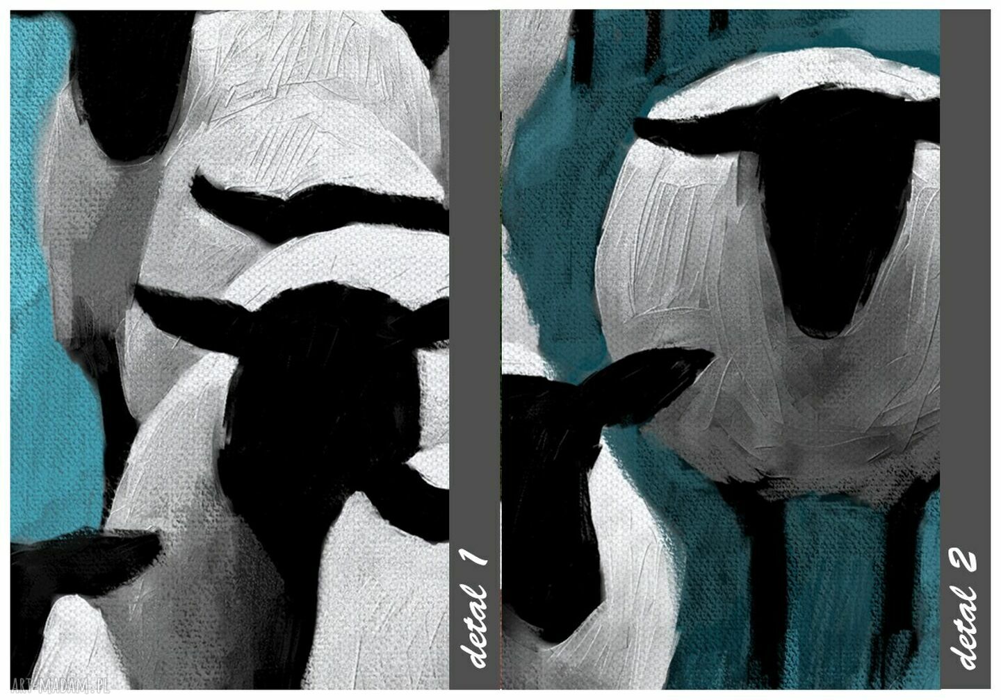 Obraz do salonu 'Owce na wypasie' 02667 drukowany na płótnie 80x80 cm