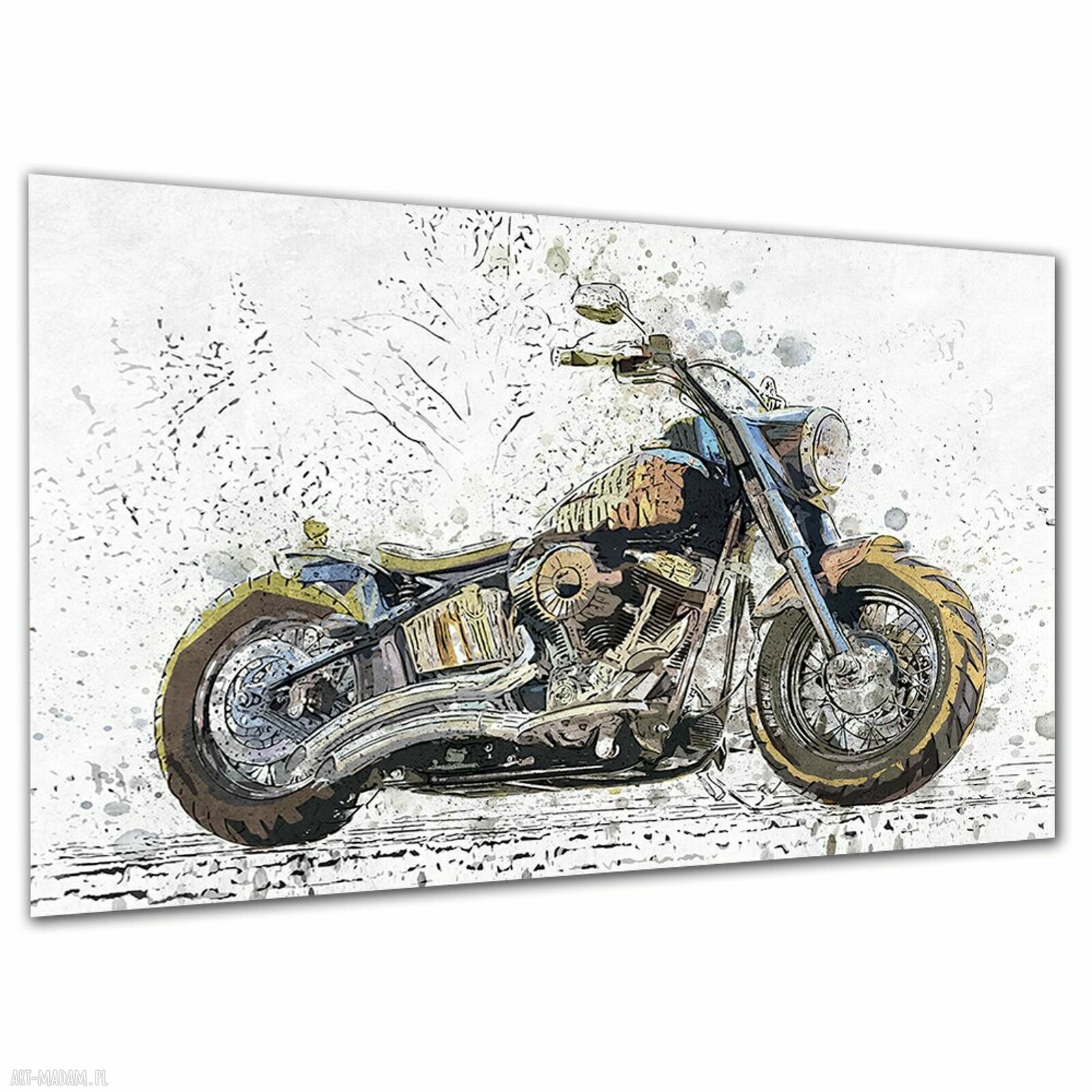 Obraz na płótnie z motocyklem Harley-Davidson 120x80 cm