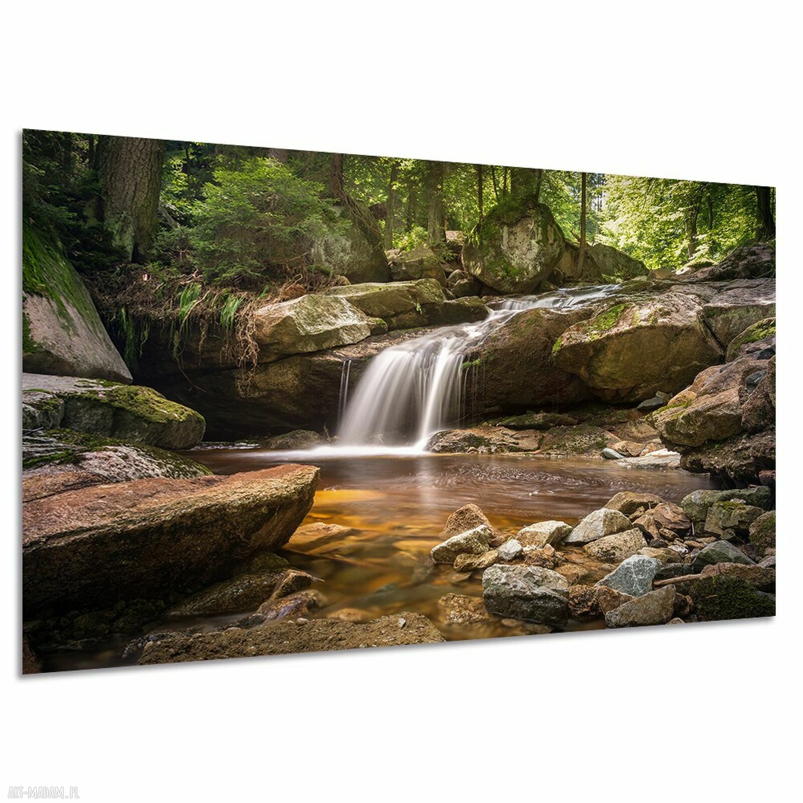 Obraz na płótnie Wodospad 120x80 cm - pejzaż górskiej natury