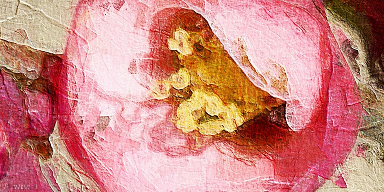 Różowe kwiaty na płótnie - obraz do sypialni 120x80 cm