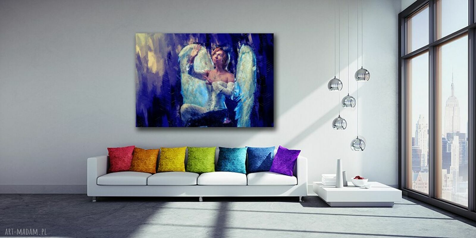 Obraz do sypialni Anioł - kobieta ze skrzydłami 120x80 cm