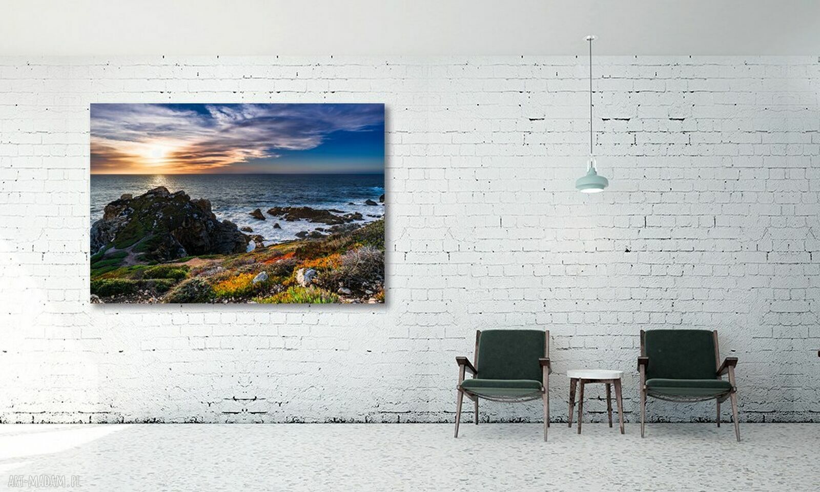 Obraz na płótnie ocean, skały i klif - widok 120x80 cm