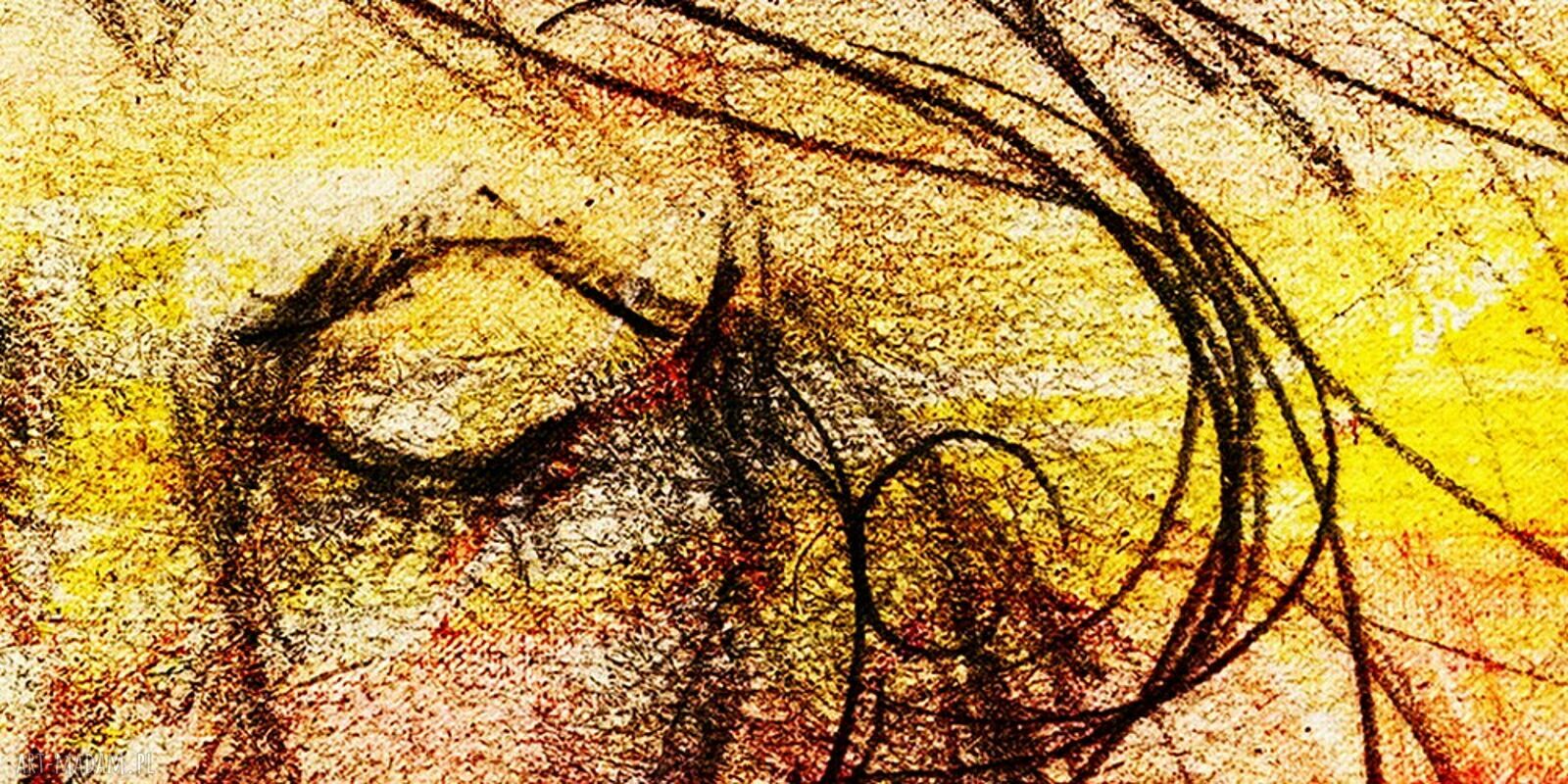 Kolorowy obraz na płótnie z portretem kobiety 120x80 cm