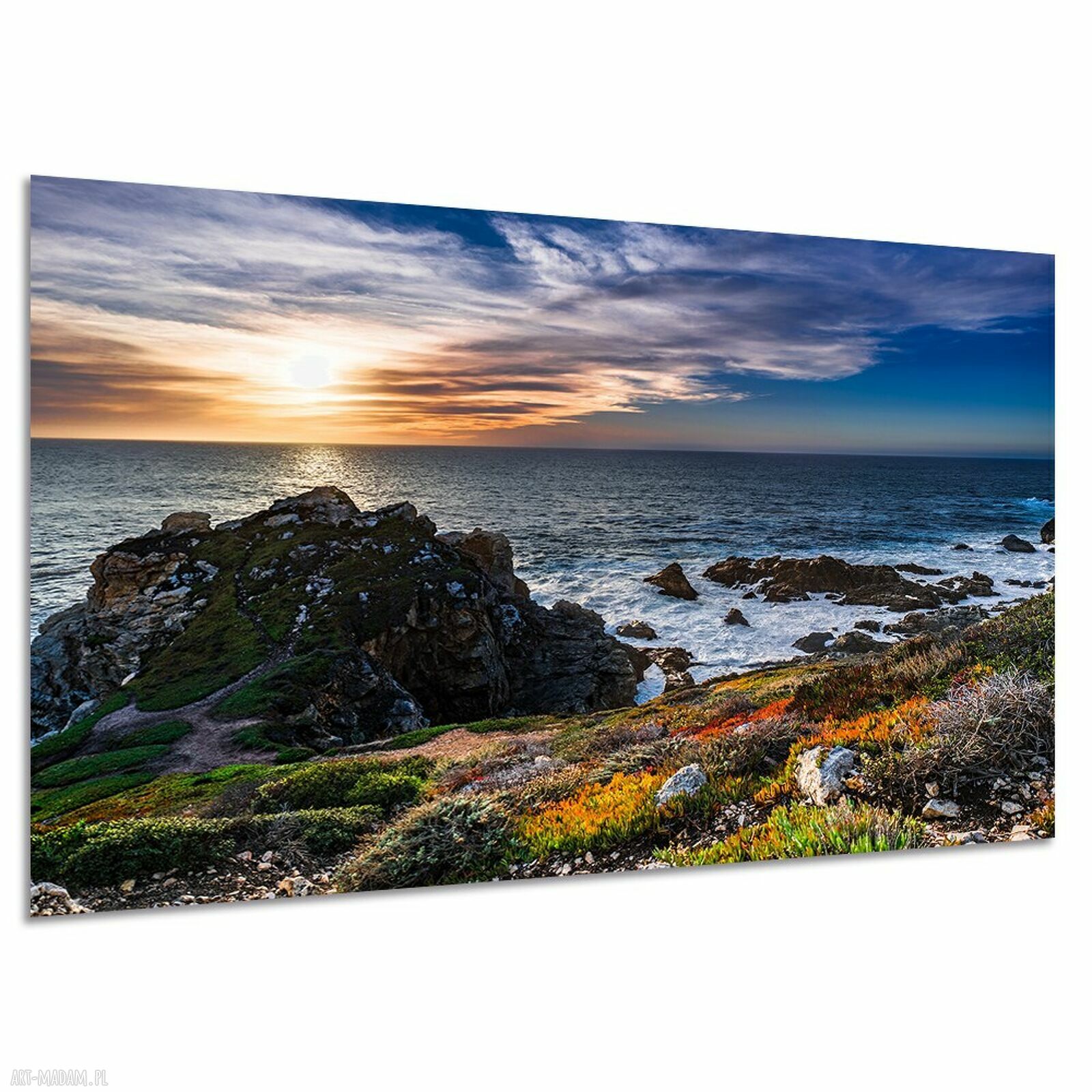 Obraz na płótnie ocean, skały i klif - widok 120x80 cm