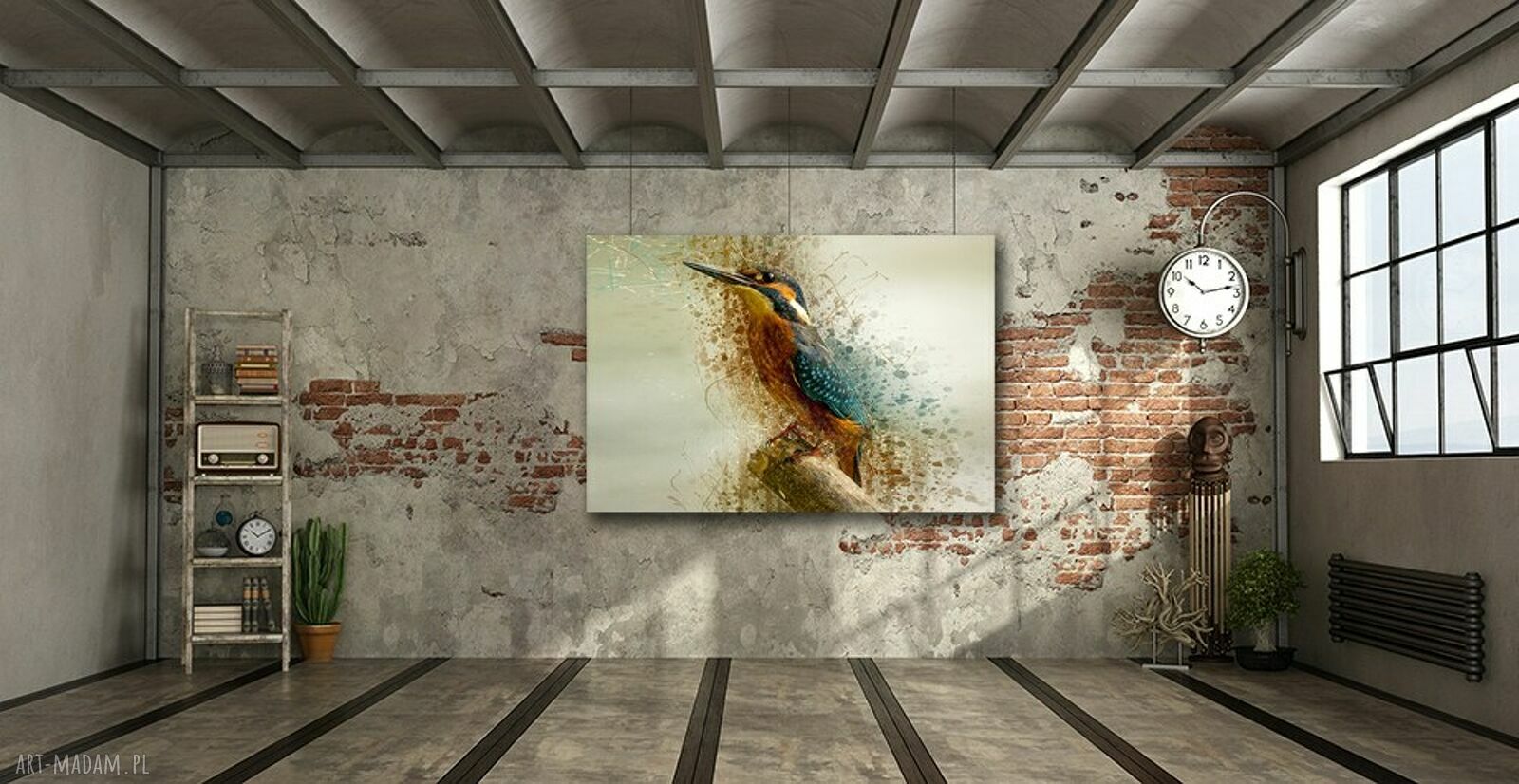 Obraz na płótnie Zimorodek 120x80 cm - dekoracja do sypialni