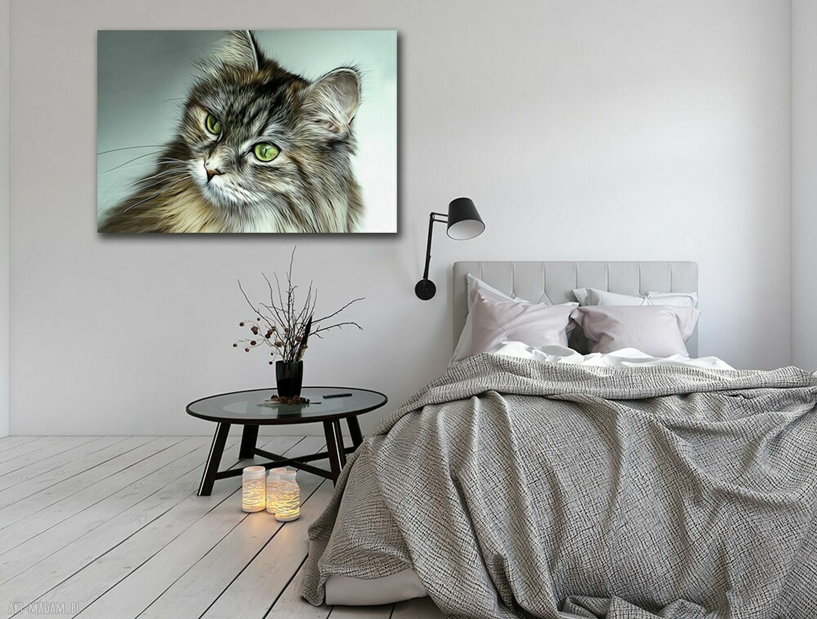 Obraz na płótnie z puszystym kotem norweskim 120x80 cm