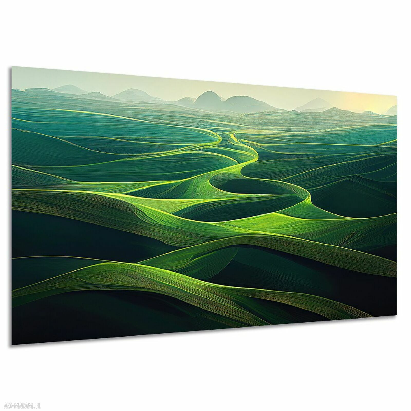 Obraz Dolina 1 - zielone góry na płótnie 120x80 cm